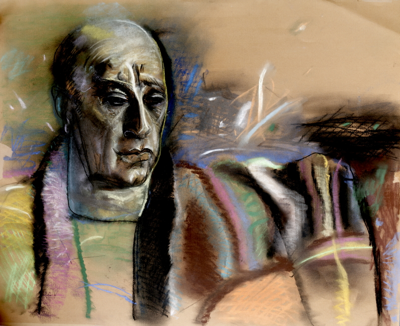Артур Никитин. "Портрет Михаила Козакова", 2008г. картон, пастель. 70х80.