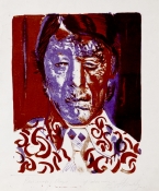 "Портрет Раймонда Паулса", 1978г., цв.литография. 38х47